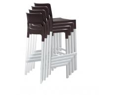 Taburete alto apilable divo 75