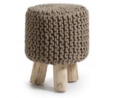 Reposapies tricot marron pies madera algadir