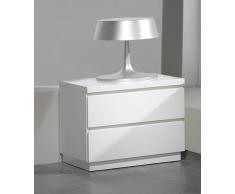 Mesita de noche lacada blanco M-111