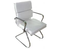 Silla confidente Aluminium Soft blanco