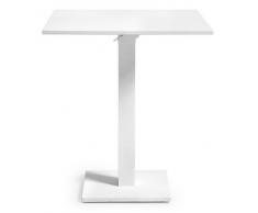 Mesa plegable bistro aluminio blanco 70x70