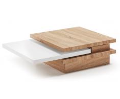 Mesa de centro movible roble blanco
