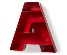 Estanteria de pared metal rojo A