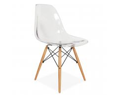 Silla Transparente WOODEN -Clear Edition-