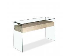 Consola de Cristal NIZA -Cajón-