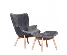 Sillón de Terciopelo LANDY con Ottoman -Velvet-