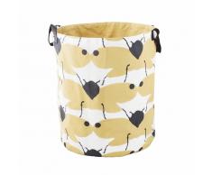 House of Rym Cesto para la colada Papillon Papillon amarillo mostaza