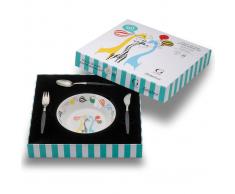 Gense Cubertería y plato infantil Focus de Luxe Junior 4 piezas