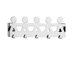 Alessi Gancho de pared Girotondo acero inoxidable