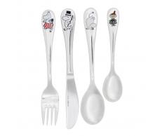 Hackman Cubiertos infantiles Mumin set de 4, familia