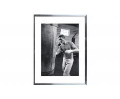 Cuadro Steve McQueen Boxeando marco en aluminio