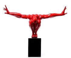 Escultura atleta rojo