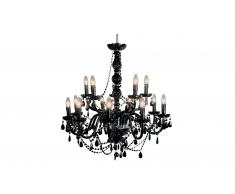 Lámpara techo Gioiello cristal negro