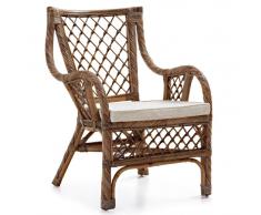 Sillón rattán con cojín Colonial Korobo