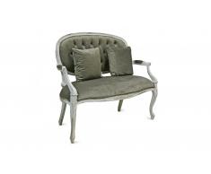 Banco 2 plazas blanco decapado vintage Luzy