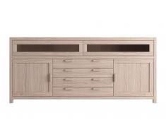 PORTOBELLO aparador roble 4 puertas 4 cajones