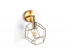 Aplique de pared metal dorado Desco