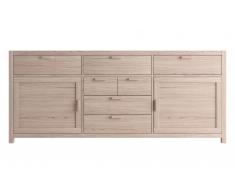 PORTOBELLO aparador roble 2 puertas 7 cajones