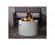Chimenea redonda blanca Fuji de hormigon