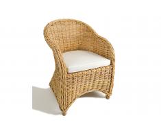 Sillón Amberes Natural fibra vegetal con cojín