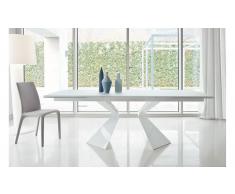 Mesa de comedor extensible cristal blanco Prora Bonaldo