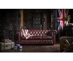 Sofá piel antique chesterfield original