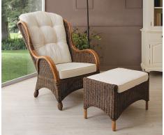 Sillón orejero con cojín colonial Monza