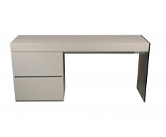 Mesa de escritorio blanco y pata cristal Oradour Lig. defectos