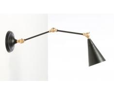 Aplique de pared metal negro Wees