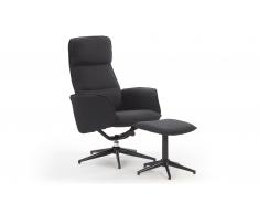 Sillón relax con reposapiés antracita nórdico Bragi