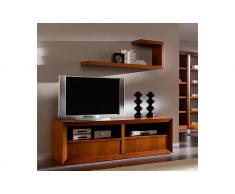 Mueble Tv madera con ruedas clasico Lamu