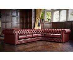 Sofa Chesterfield rinconera original en piel
