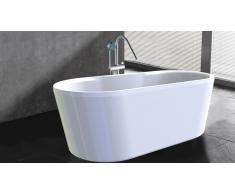 Bañera libre de instalación moderna blanca Elena