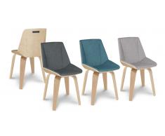 Ackky - Silla de madera bicolor