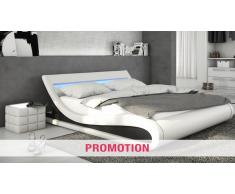 Cama de diseño polipiel con luz Led y somier - Tolvas