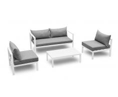 Amapa - Salón de jardín sofá 2 plazas +2 butacas + mesa baja
