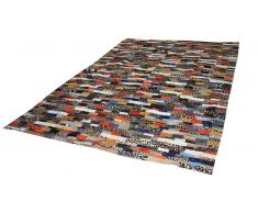Alfombra de piel de vaca patchwork multicolor - Salta