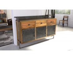 Aparador de estilo industrial de madera y metal - Sutton
