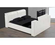 Cama multimedia de diseño de piel - Vernon - cama TV
