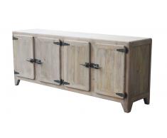 Aparador bajo - Raymond - aparador de madera con 4 puertas