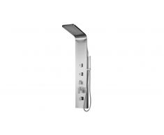 Columna de ducha moderna de acero inoxidable cepillado - Alvesia