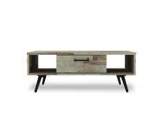 Mesa de centro en madera maciza de acacia con 1 cajón - Bodenn