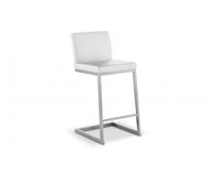 Taburete de inox cepillado, altura de sentada 75 cm - Colombo