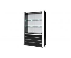 Vitrina 2 puertas lacada color negro con luces - Lanford
