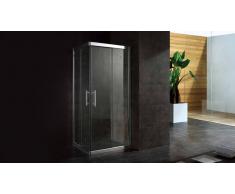 Mampara de ducha de vidrio 80x80 o 90x90 cm - Lelia