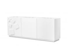 Quadrat - Aparador de diseño lacado blanco