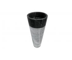 Lavabo monobloque de mármol negro - Welt