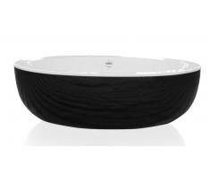 Bañera islote oval negro Basilia