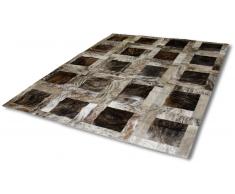 Roca - Alfombra patchwork rectangular piel de vaca