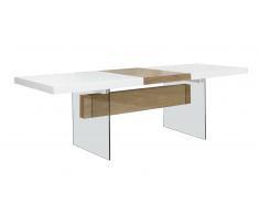 Mesa extensible de comedor Friendly blanco mate